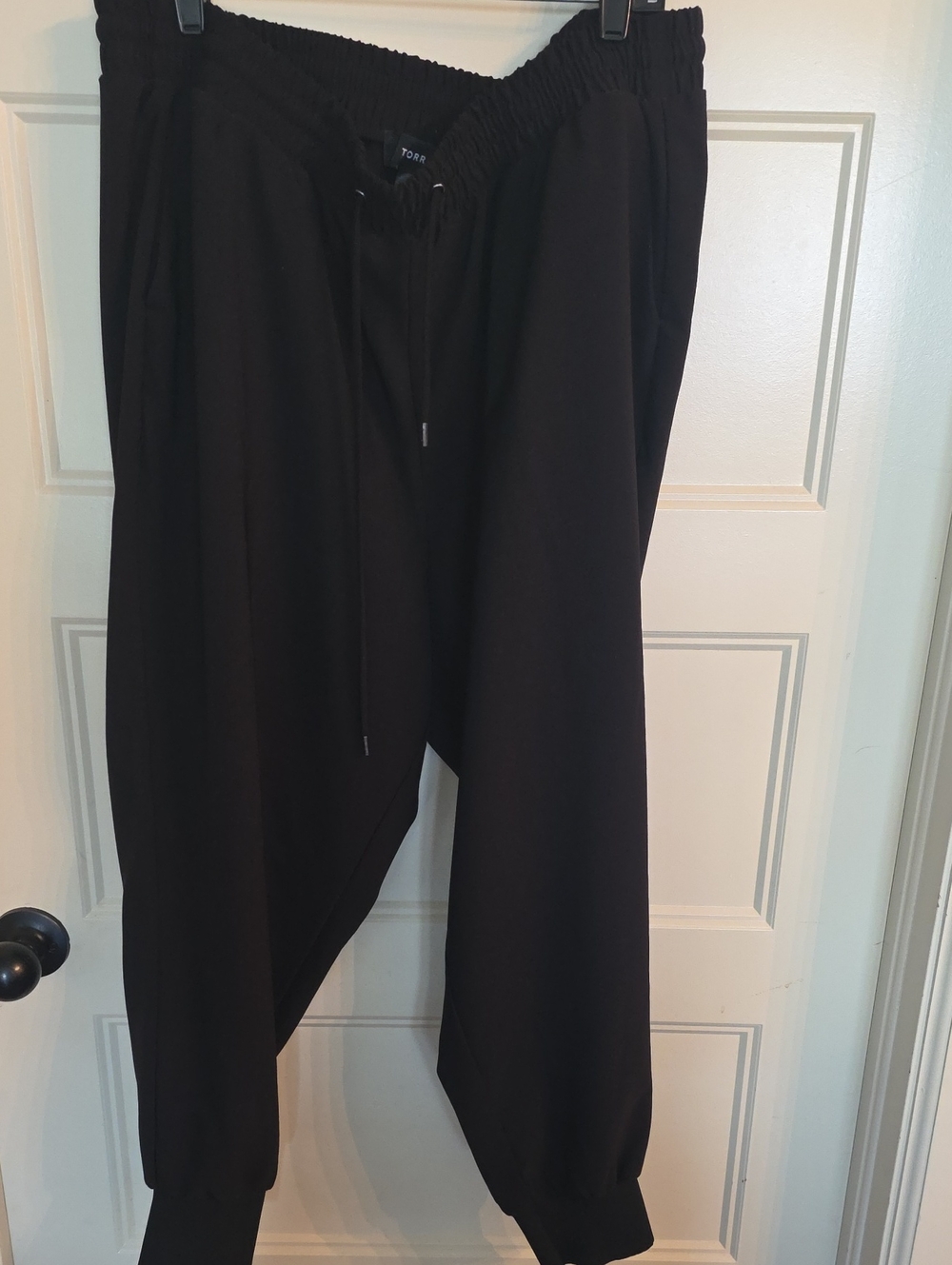 torrid Black Drawstring Joggers with Cuffed Ankles